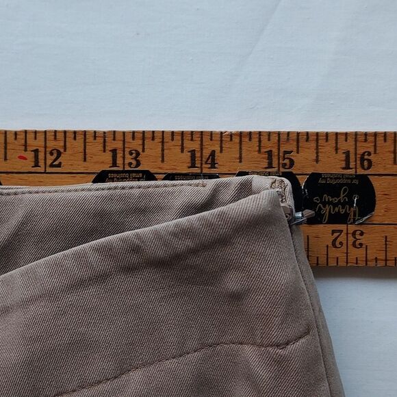 TALBOTS Tan Ankle Pants Twill Flat Front 10 - Picture 6 of 12